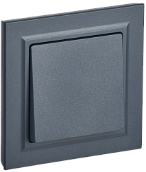 BRITE Выключатель 1-клавишный 10А в сборе ВСР10-1-0-БрМ маренго IEK BR-V10-0-10-K35-F