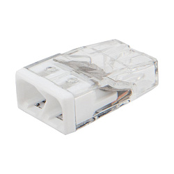 Экспресс-клемма REXANT СМК 2273-202, 2-проводная 0.5-2.5 мм², прозрачная, блистер (20 шт./уп.) 07-3211-20