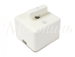 Выключатель ретро проходной фарфоровый поворотный на 2 положения, коллекция "QUADRA", цвет - белый, GE80404-01