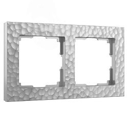 Рамка на 2 поста Hammer (серебряный) Werkel W0022406
