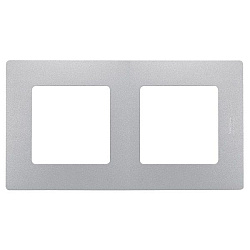 ETIKA Рамка 2-местная алюминий 672552