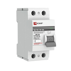 УЗО ВД-100 2P 25А 30мА тип (АС) эл-мех EKF PROxima elcb-2-25-30-em-pro