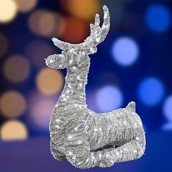 Фигура объемная пушистая Олень Лежачий 501-417