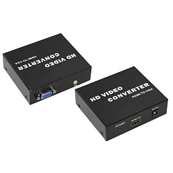 Конвертер HDMI на VGA + шнур стерео 3,5мм, металл REXANT 17-6908