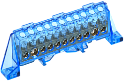 TEKFOR Шина N "ноль" в комбинированном DIN-изоляторе "Стойка" 8х12-11-С IEK TF-NN20-11-DP-K07
