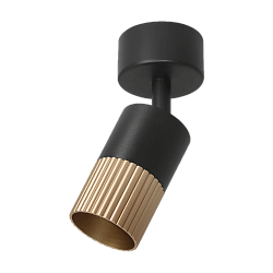 Накладной светильник WOLTA WSL-GU10/S18BG DUO под лампу GU10 Черный/золото D55x170 WSL-GU10/S18BG