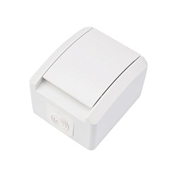 Розетка одноместная INDUSTRIAL IP54 с/з, о/у, белая KRANZ KR-78-0816