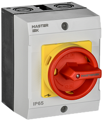 Переключатель кулачковый в боксе закрытая рукоятка аварийная 10А схема 92 IEK MI-CS22-010-092