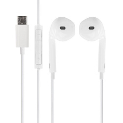 Наушники с микрофоном и с  разъемом USB 3.1 Type-C (male) белые 18-2004-9