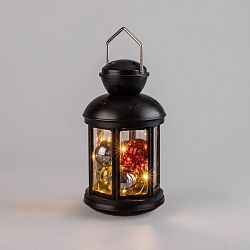 Декоративный фонарь с шариками 12х12х20,6 см, черный корпус, теплый белый цвет свечения NEON-NIGHT 513-061