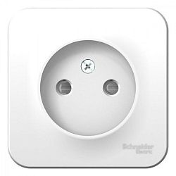 Розетка 1-м ОП Blanca 16А IP20 250В без заземл. защ. шторки с изолир. пластиной бел. SE BLNRA001111 1210458