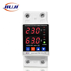 Однофазное реле напряжения и тока с дисплеем 63A JJVPD1-63F