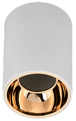 LIGHTING Светильник 4111 накладной потолочный под лампу GU10 белый/золото пластик IEK LT-UPB0-4111-GU10-1-K22