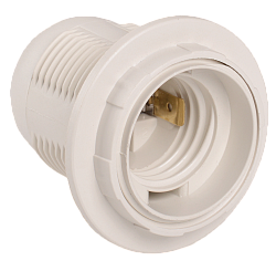 Патрон с кольцом Ппл27-04-К12 пластик Е27 белый (50шт) (стикер на изделии) IEK EPP11-04-01-K01