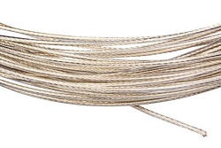 Трос стальной в ПВХ оплетке d=5,0(4,0) мм, прозрачный (бухта 20 м)  ТС-ПВХ-5,0-20