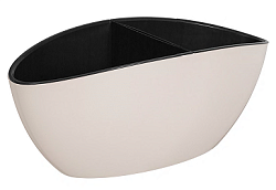 Вазон со вставкой ЧЕТЫРЕ СЕЗОНА Каноэ 32х14 см, 2.1 л, цвет белая роза 115048 71-9015