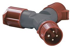 Адаптер двухлучевой ССИ-1012-214 3Р+РЕ 16А 380-415В IP44 IEK PAS22-016-4