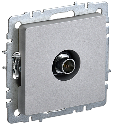 BRITE Розетка TV оконечная РТВ11-0-БрА алюминий IEK BR-A10-O-K47