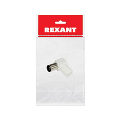 Разъем гнездо TV без пайки белый угловой, индивидуальная упаковка 1 шт. REXANT 05-2062-1