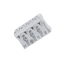 Клемма монтажная WOLTA KSP4-2L+N+PE белый 40х25х17мм 1/100/2500 KSP4-2L+N+PE