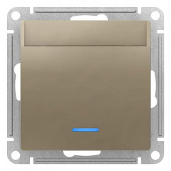 Выключатель карточный 2мод. СП AtlasDesign 10А IP20 без задержки времени механизм шампань SE ATN0005 1324389