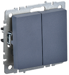 BRITE Выключатель 2-клавишный 10А ВС10-2-0-БрМ маренго IEK BR-V20-0-10-K35