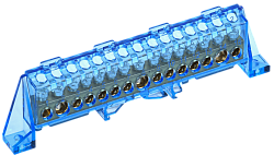 TEKFOR Шина N "ноль" в комбинированном DIN-изоляторе "Стойка" 8х12-15-С IEK TF-NN20-15-DP-K07