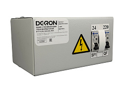 Ящик с понижающим трансформатором ЯТП 0.25 220/24В (2 авт. выкл.) IP31 DEKRON DEK07701-0003