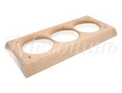 Накладка 3-местная на оцилиндрованное бревно D220мм., для внутреннего монтажа , установочная площадк GE72754-00