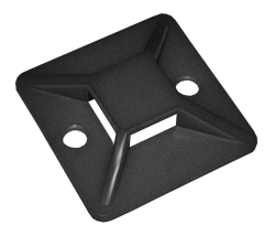 Площадка самоклеящаяся 40х40 черная под хомуты (20шт) IEK UHP31-40-020