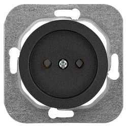 Розетка штепсельная скрытой установки РС16-1401 графит 11565BY