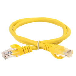 Шнур коммутационный (патч-корд) кат.5Е UTP 2м желтый GENERICA PC05-C5EU-2M-G