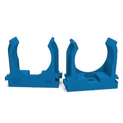 Крепеж-клипса для труб для монтажного пистолета синяя d32 мм (25шт/500шт уп/кор) Промрукав PR13.0146