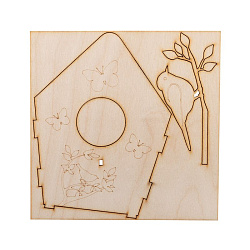 Доска для выжигания «Кормушка для птиц», 3D модель, 1 шт., пакет REXANT 12-0934