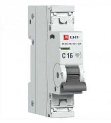 Авт. выкл. 1P 16А (C) 6кА ВА 47-63N EKF PROxima M636116C