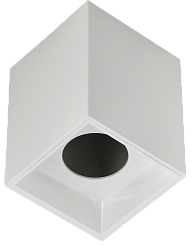 LIGHTING Светильник 4112 накладной потолочный под лампу GU10 белый пластик IEK LT-UPB0-4112-GU10-1-K01