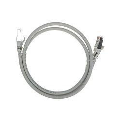 Патч-корд S/FTP, CAT 6A (10G), RJ45-RJ45, 28AWG, LSZH, серый, 1м REXANT 02-0390-1