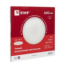 Умный потолочный светильник 600 мм 45W EKF Connect SCLWF-600-CCT
