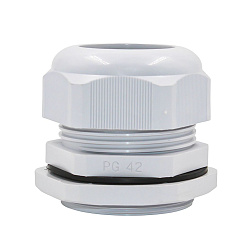 Ввод кабельный PG-42 серый, нейлон, IP68 (d кабеля 32-38 мм) DEKRON 0807-0011