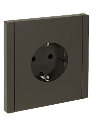 FORTE&PIANO Розетка 1-местная с заземлением без защитных шторок винтовое крепление 16А FP316 серый IEK FP-R11-16-K03