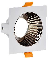 LIGHTING Светильник 4109 встраиваемый поворотный под лампу GU10 белый/шоколад пластик IEK LT-UVB0-4109-GU10-1-K30