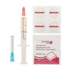 Смазка для кулеров (вентиляторов) SX-3, 2мл, (шприц, салфетки, наклейки), блистер REXANT 09-3983