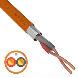 Кабель огнестойкий КПСЭнг(А)-FRLS 1x2x0,75мм², бухта 200м REXANT 01-4903-1