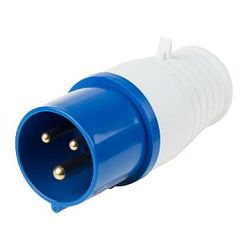 Вилка переносная 013 2Р+РЕ, 16А, 250В IP44 DEKRON 0908-0001