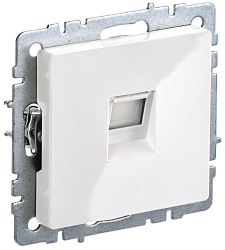 BRITE Розетка телефонная RJ11 РТ10-БрБ белый IEK BR-T10-K01