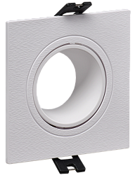 LIGHTING Светильник 4101 встраиваемый под лампу MR16 квадрат пластиковый белый IEK LT-UVB0-4101-GU05-1-K01