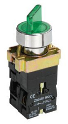 Переключатель LAY5-BK2365 2 положения зеленый NO+NC IEK BSW90-BK-2-K06