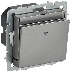 BRITE Выключатель карточный 30А ВС10-1-8-БрС сталь IEK BR-V11-0-10-K46