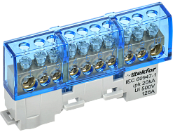 TEKFOR Шина N "ноль" изолированная на универсальном держателе 8х12-10-С IEK TF-NN20-10-KL-K07