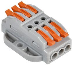 Строительно-монтажная клемма СМК 222-4133P проходная с площадкой (4шт/упак) IEK UKZ20-4133P-004